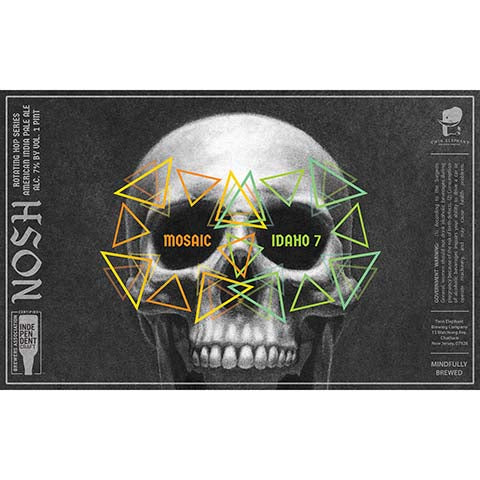 Twin Elephant Nosh: Mosaic Idaho 7 IPA by Twin Elephant Brewing Company, beer label