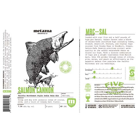 Metazoa Pacific Northwest Style IPA by Metazoa Brewing Co., beer label