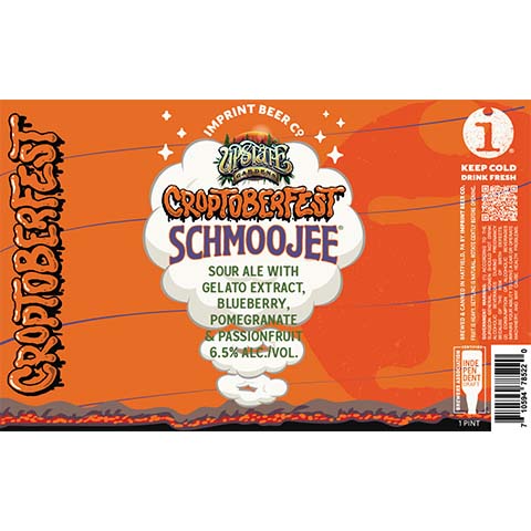 Imprint Upstate Gardens Croptoberfest Schmoojee Sour by Imprint Beer Company, beer label