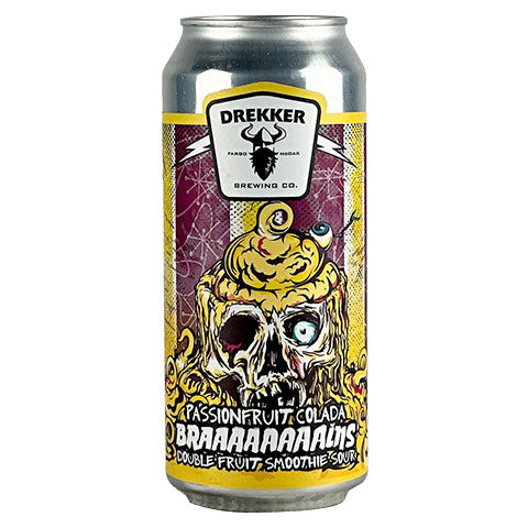 Drekker Braaaaaaaains - Passionfruit Colada Double Fruit Smoothie Sour by Drekker Brewing Company, beer label
