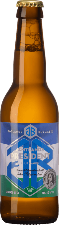 President Ljus Lager by Jämtlands Bryggeri, beer label