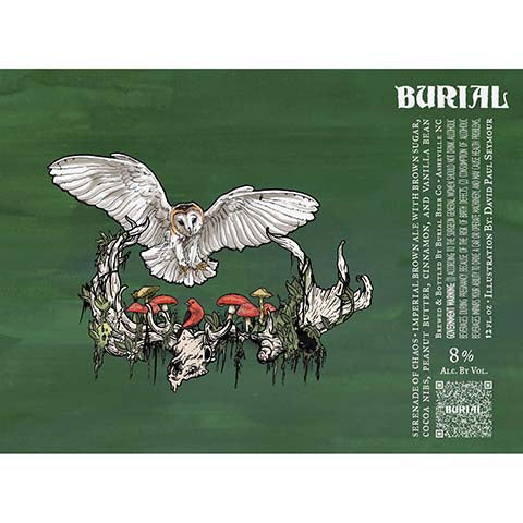 Burial Serenade of Chaos Imperial Brown Ale by Imprint Beer Company, beer label