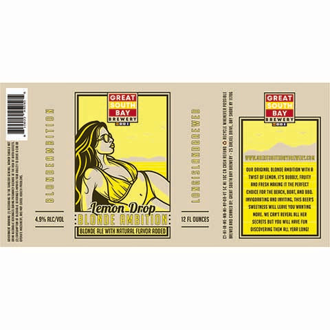 Great South Bay Lemon Drop Blonde Ambition Blonde Ale by Great South Bay Brewery, beer label