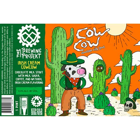 The Brewing Projekt Irish Cream Cowcow Milk Stout by The Brewing Projekt, beer label