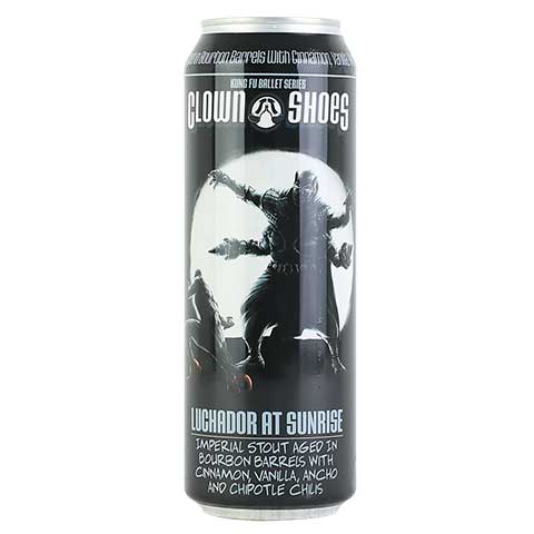 Clown Shoes Luchador At Sunrise Bourbon Barrel-Aged Stout by Clown Shoes, beer label