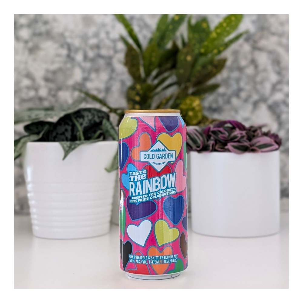 Taste The Rainbow Triple Berry Skittle Blonde Ale by Cold Garden Beverage Company, beer label