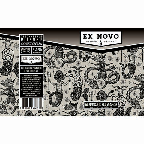 Ex Novo Watery Graves Pilsner by Ex Novo Brewing Co, beer label
