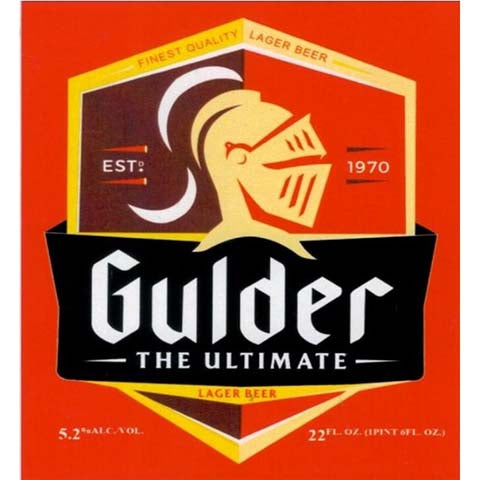 Gulder The Ultimate Lager Beer by Aconot Investment Inc., beer label