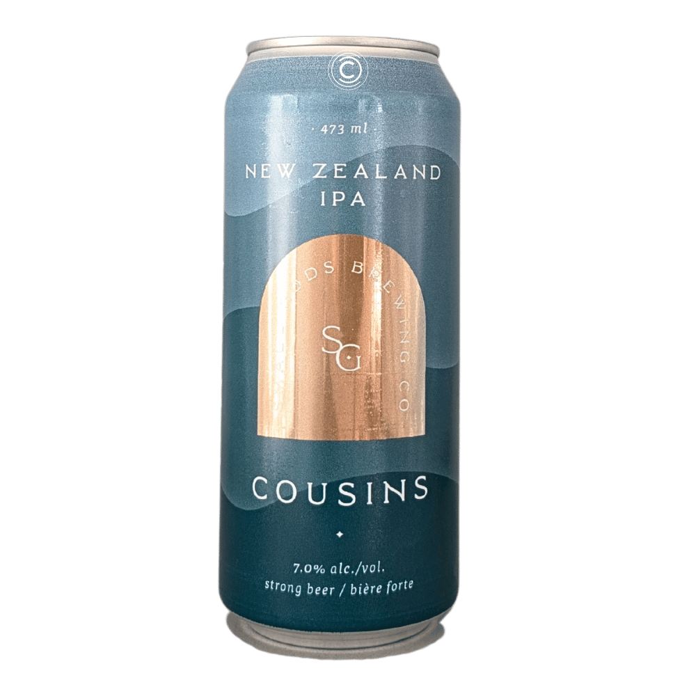 Cousins New Zealand IPA by Small Gods Brewing Co., beer label
