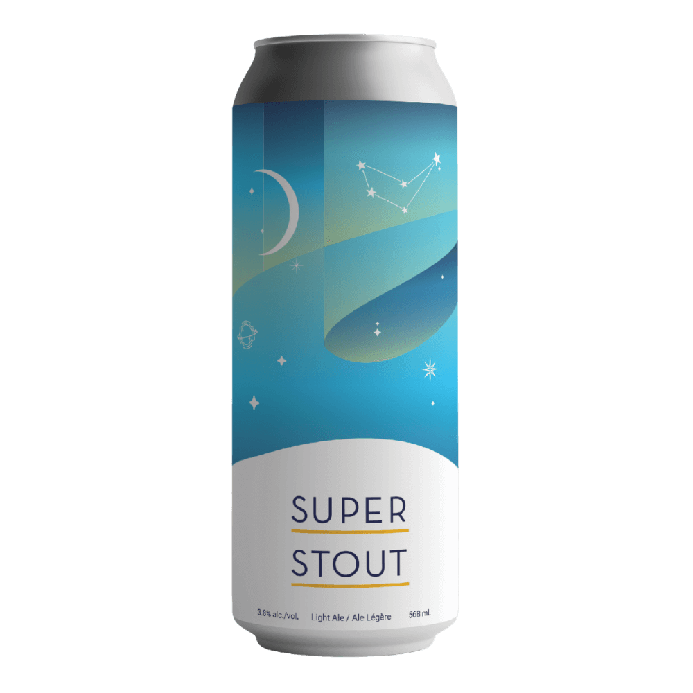 Super Stout by Blindman Brewery, beer label