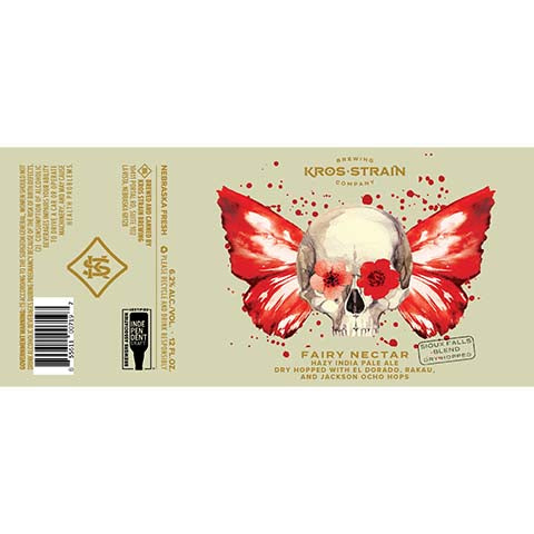 Kros Strain Fairy Nectar Hazy IPA by Kros Strain Brewing Company, beer label