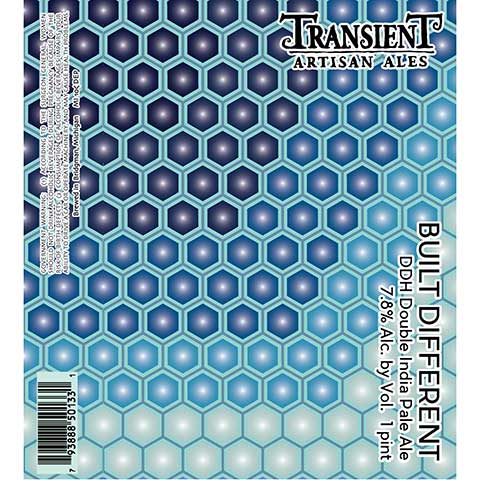 Transient Artisan Ales Built Different DIPA by Transient Artisan Ales, beer label
