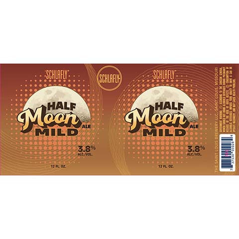 Schlafly Half Moon Mild Ale by The Saint Louis Brewery LLC., beer label