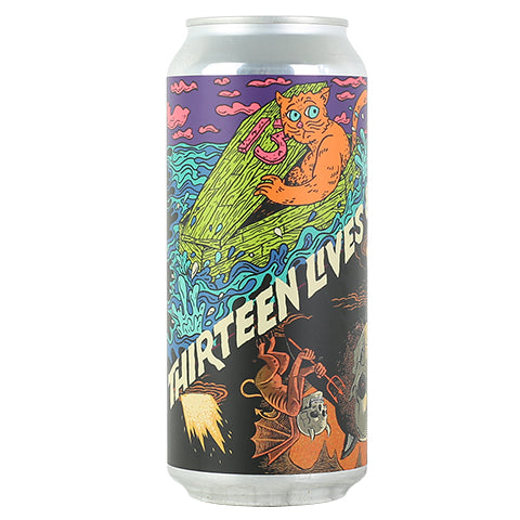 Abomination 13 Lives & RIP DIPA by Abomination Brewing Company, beer label