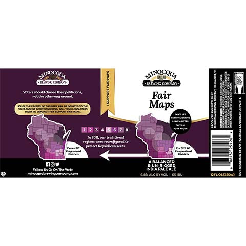 Minocqua Fair Maps IPA by Minocqua Brewing Co, beer label