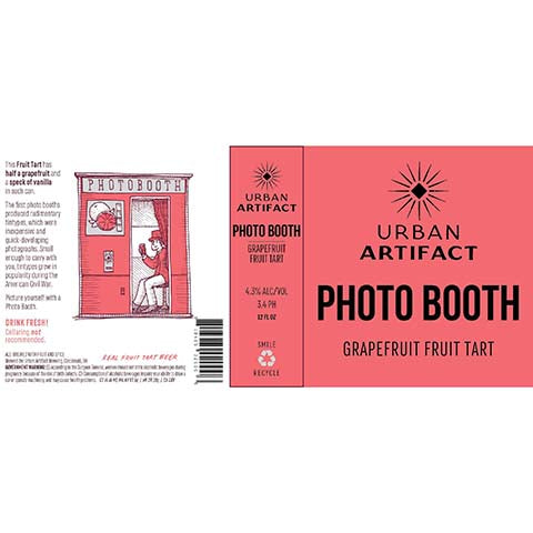 Urban Artifact Photo Booth Grapefruit Fruit Tart Ale by Urban Artifact, beer label