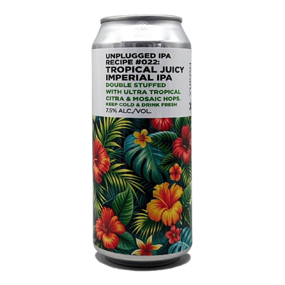 Unplugged IPA Recipe #022 Tropical Juicy Imperial IPA by Yukon Brewing, beer label