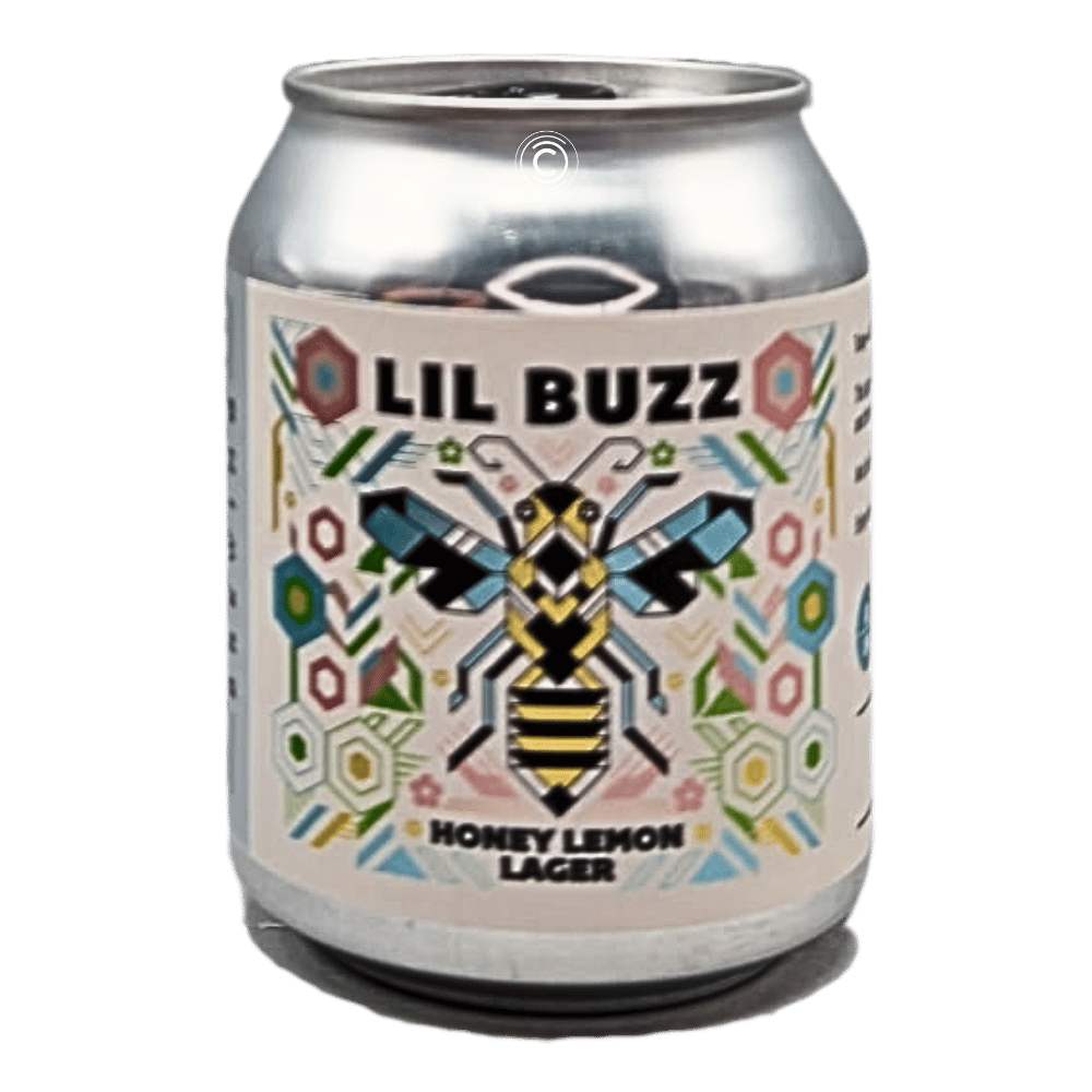 Brewing Lil Buzz Honey Lemon Lager by Blindman Brewery, beer label