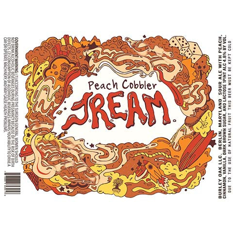 Burley Oak Peach Cobbler JREAM Sour Ale by Burley Oak Craft Brewery, beer label