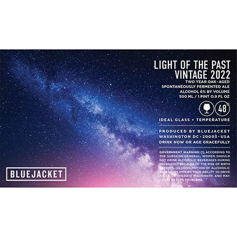 Bluejacket Light of the Past Vintage 2022 by Bluejacket, beer label