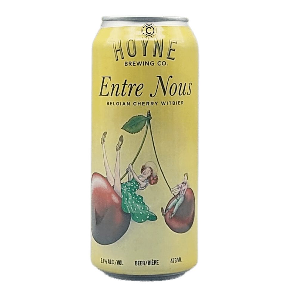 Entre Nous Belgian Cherry Witbier by Hoyne Brewing Co., beer label