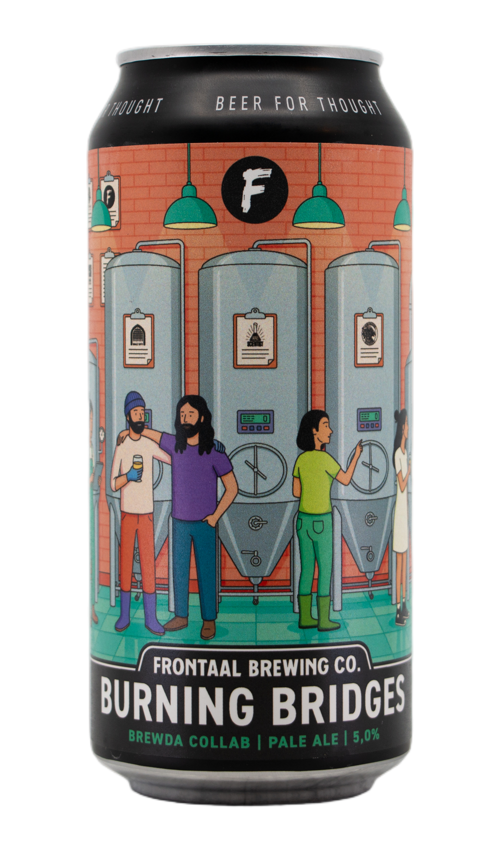 Frontaal Burning Bridges by Frontaal Brewing Co., beer label