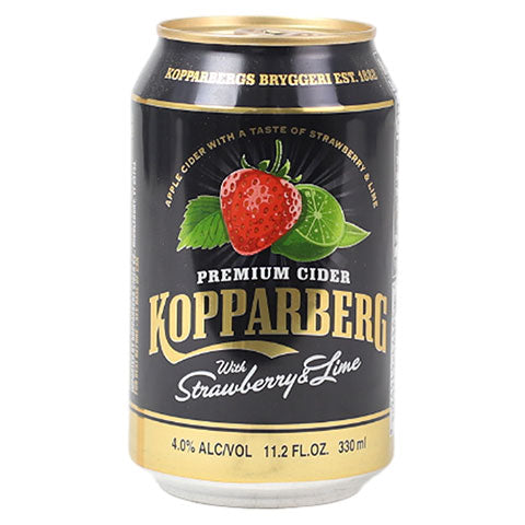 Kopparberg Strawberry & Lime Premium Cider by Kopparbergs Bryggeri, beer label