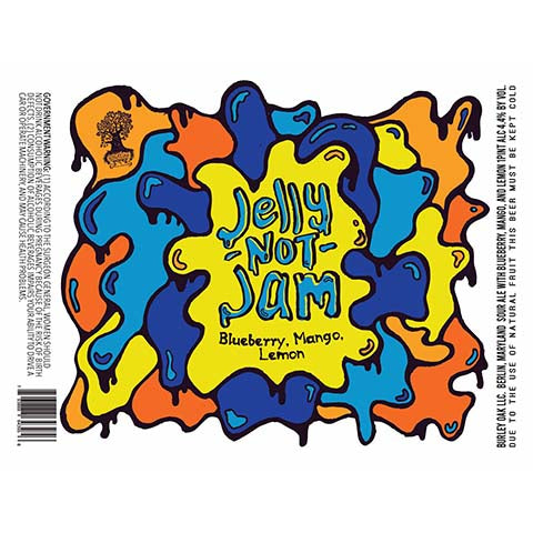 Burley Oak Jelly Not Jam (Blueberry, Mango, Lemon) by Burley Oak Craft Brewery, beer label