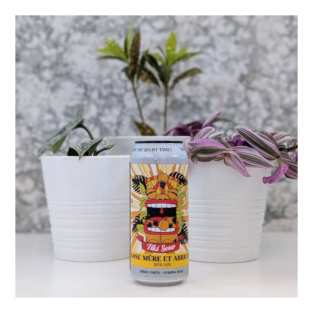 Tiki Blackberry and Apricot Gose by Lagabière Microbrewery, beer label