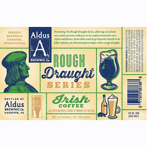 Aldus Rough Draught Series Irish Coffee Ale by Aldus Brewing Company, beer label