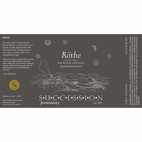 Succession Fermentory Rothe Sour Red Ale by Succession Fermentory, beer label