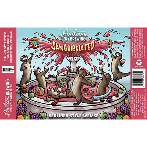 Pontoon Sangribriated Berliner Style Weisse by Pantoon Brewing, beer label
