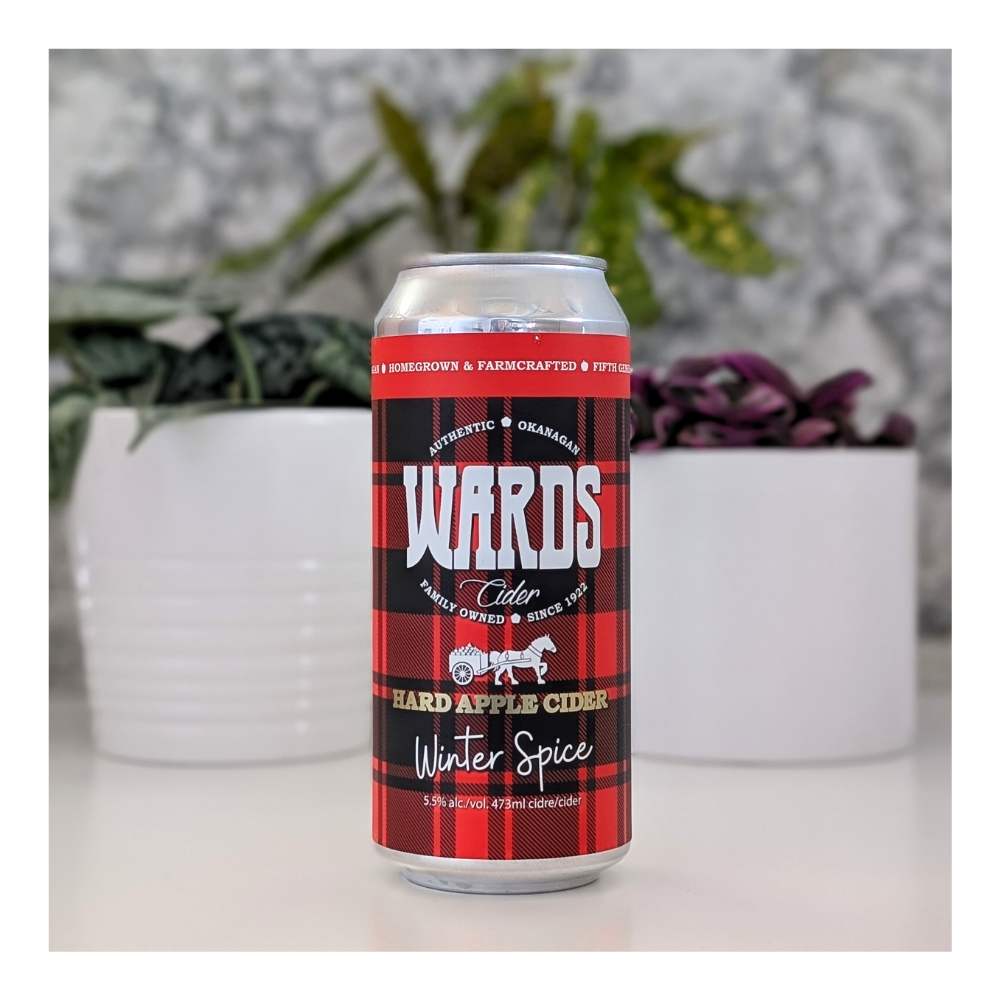 Winter Spice Cider by Wards Cider, beer label