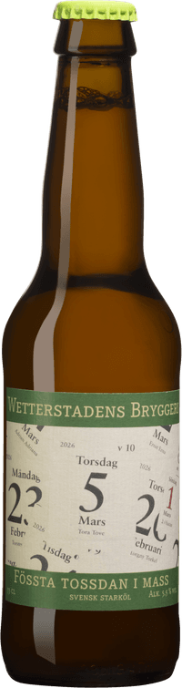 Fössta Tossdan I Mass by Wetterstadens Bryggeri, beer label