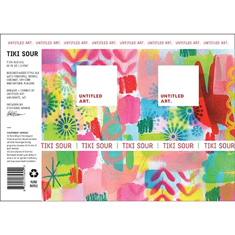 Untitled Art Tiki Sour Berliner Weisse Ale by Untitled Art, beer label