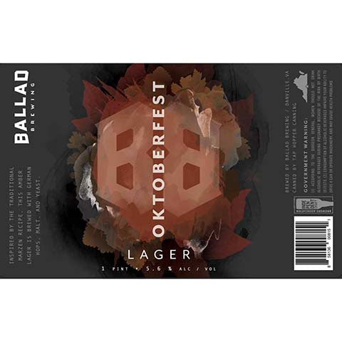 Ballad Oktoberfest Lager by Ballad Brewing, beer label