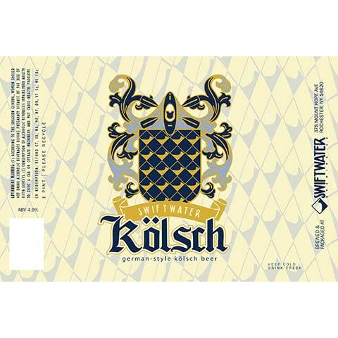Swift Water Kolsch German-Style Kolsch Beer by Swift Water Brewing Co, beer label