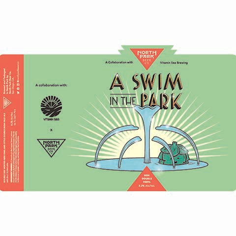 North Park A Swim in the Park DDH Double NEIPA by North Park Beer Co., beer label