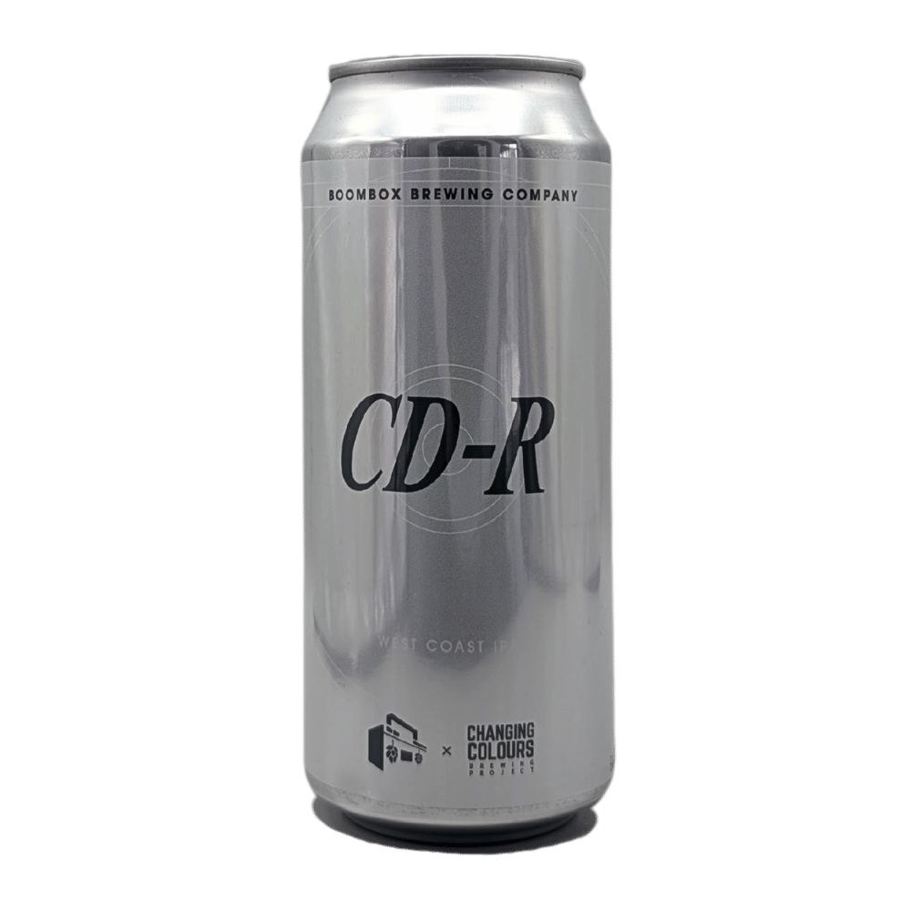 CD-R West Coast IPA by Boombox Brewing Company x Changing Colours Brewing Project, beer label