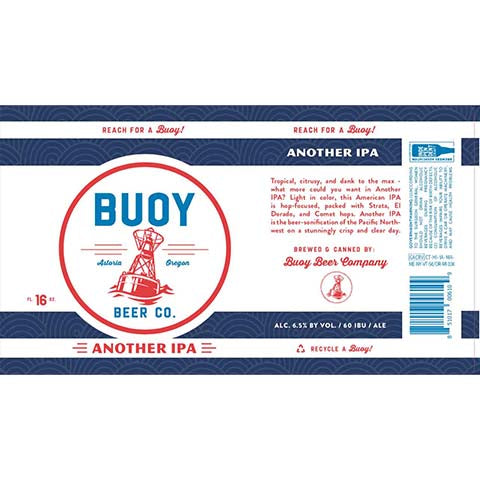 Buoy Another IPA by Buoy Beer Company, beer label