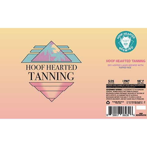 Hoof Hearted Tanning Lager by Hoof Hearted Brewing, beer label