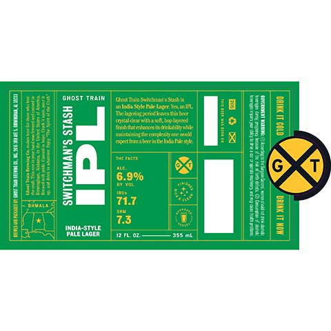 Ghost Train Switchman's Stash IPL by Ghost Train Brewing Co, beer label
