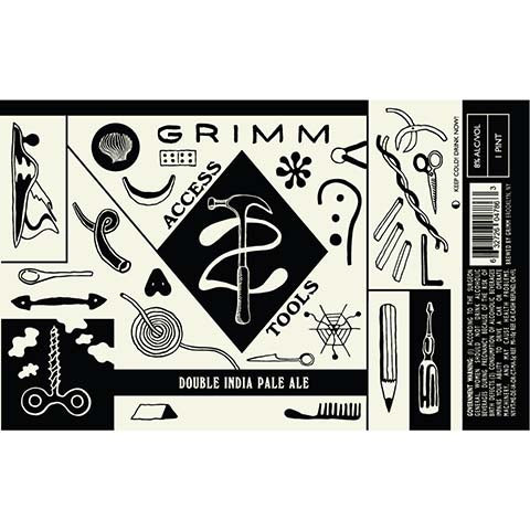 Grimm Access Tools DIPA by Grimm Artisanal Ales, beer label