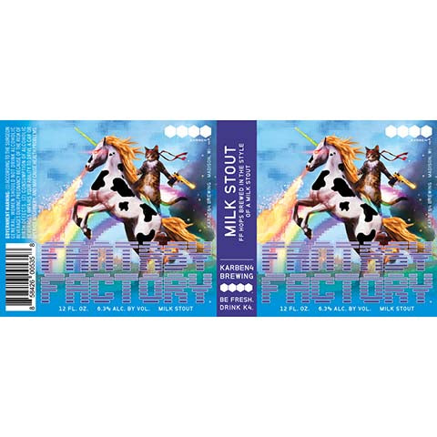 Karben4 Fantasy Factory Milk Stout by Karben4 Brewing, beer label