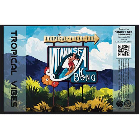 Vitamin Sea Tropical Vibes Sour by Vitamin Sea Brewing, beer label