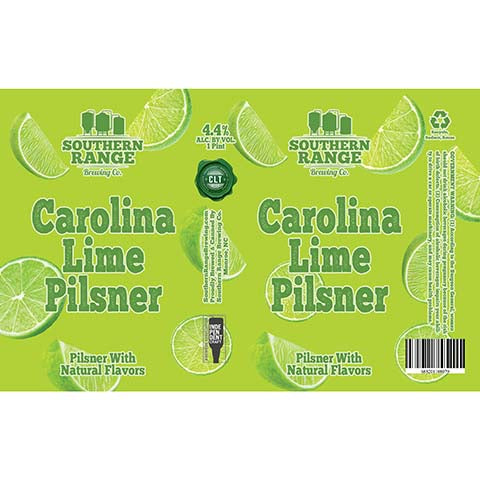 Southern Range Carolina Lime Pilsner by Southern Range Brewing, beer label