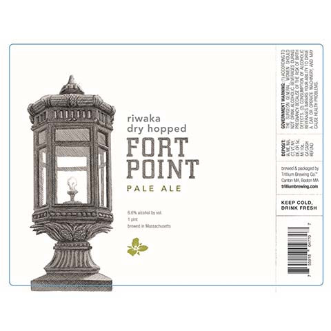 Trillium Riwaka Dry Hopped Fort Point Pale Ale by Trillium Brewing, beer label