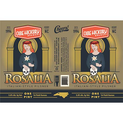 Olde Hickory Rosalia Pilsner by Olde Hickory Brewery, beer label