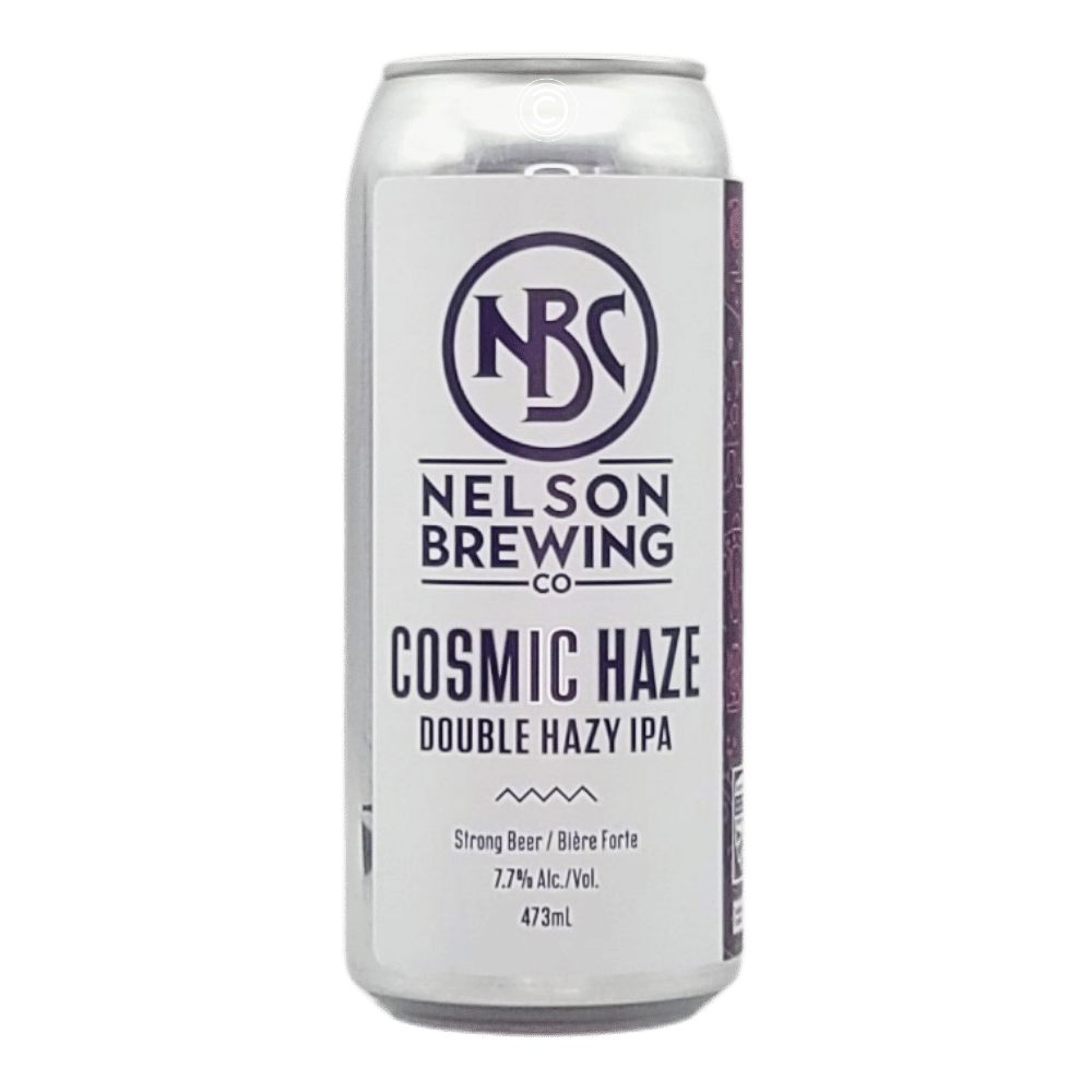 Cosmic Double Hazy IPA by Nelson Brewing Company, beer label