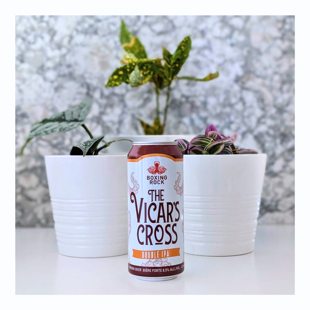 The Vicar's Cross Double IPA by Boxing Rock Brewing, beer label